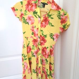 Floral yellow dress